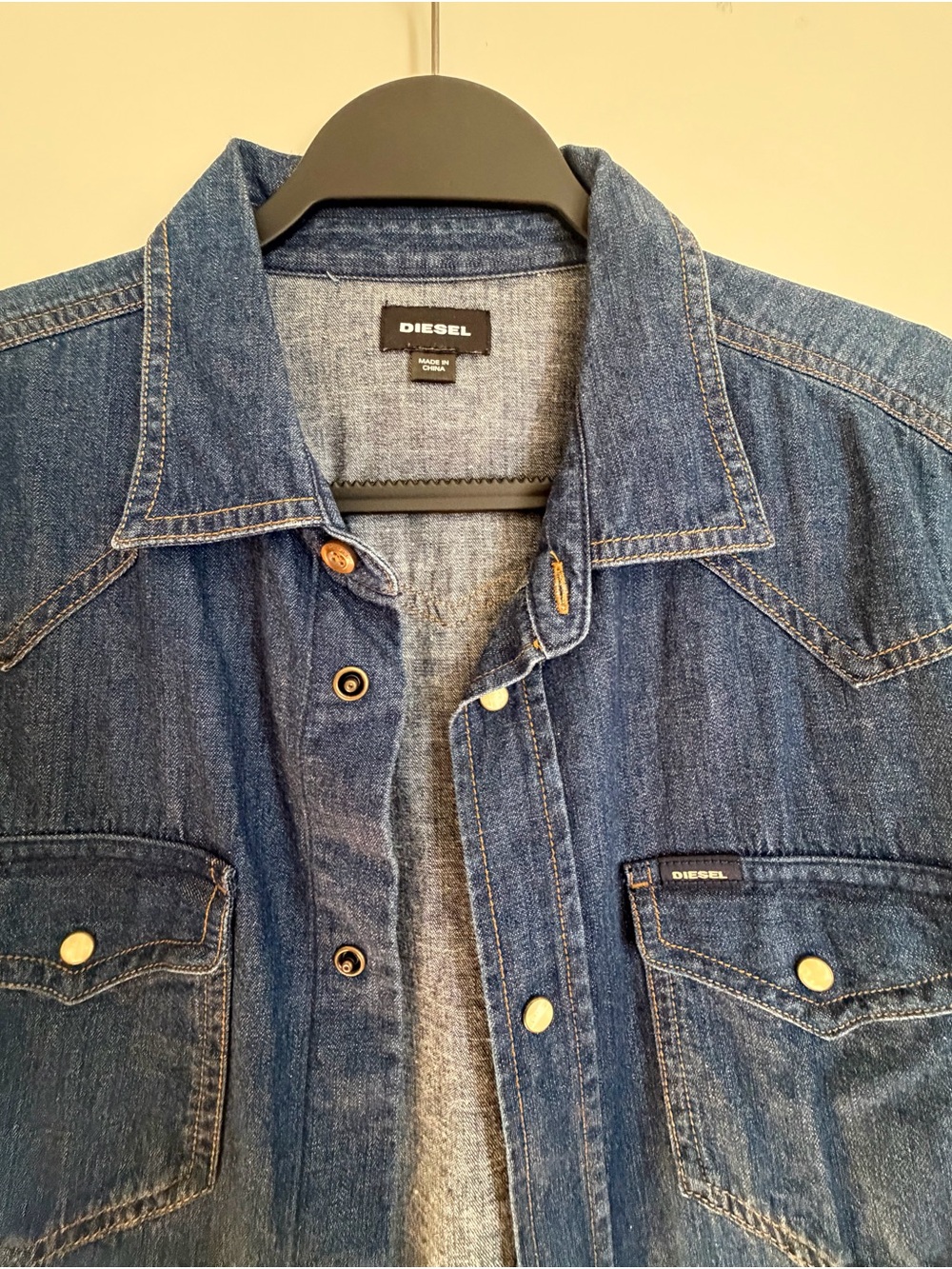 Diesel Men’s Dark Blue Denim Shirt